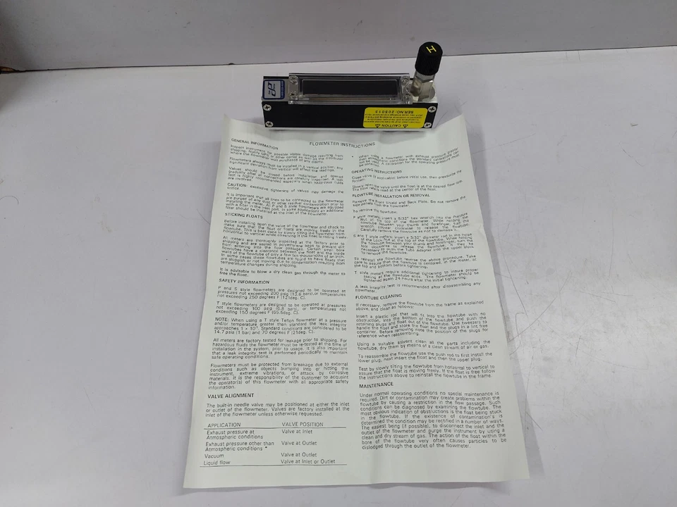 COLE PARMER PMR1-010391 Flowmeter 0-60 No 64-63 - Image 2 of 4