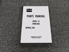 American Model 25 Hydraulic Excavator Factory Original Parts Catalog Manual
