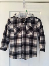Boys Coat Fleece Sherpa Size 5-6 from Freedom Foundry Boutique Gray Black