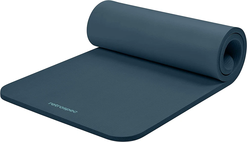 Thick Non-Slip Yoga Mat with Nylon Carry Straps for Men & Women