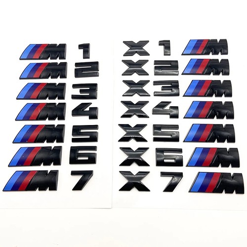 3D Chrome Black Rear Trunk Emblem Badge Sticker Decals For BMW M1 M2 M3 M5 M6 M8 - Picture 4 of 12