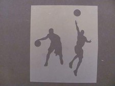 Sports Basketball Player Team Court Mylar Stencil Airbrush Reusable L1484-S