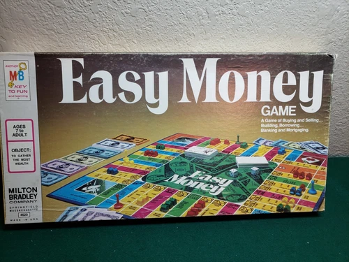 Easy Money Board Game Vintage Milton Bradley #4620 1974 Complete, Pre-owned