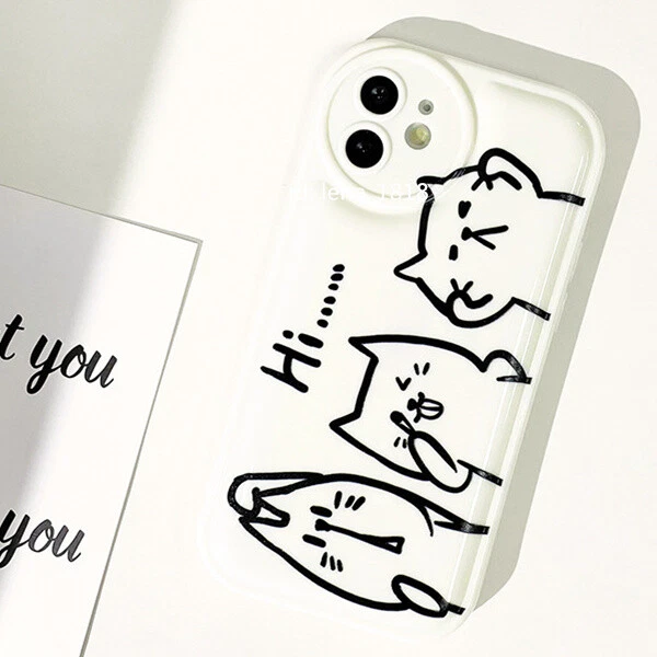 Divertida Funda Gato Para iPhone 14 13 12 11 Pro Max Plus Mini XR XS X SE 8 7 6 s Cubierta Foto 3 de 4