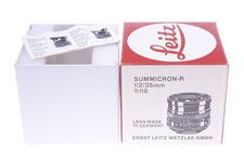   LEICA R LEICAFLEX SUMMICRON-R 35MM 11115 EMPTY MAKERS BOX ONLY READ, NO LENS 