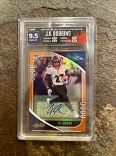 J.K. Dobbins 2020 Absolute Spectrum Orange Rookie Auto /35 HGA 9.5/10 RC #141