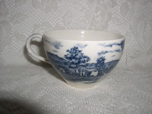 Holmar English Village Japón Taza de Té Café Azul Transferware Estilo Diseño - Imagen 2 de 5