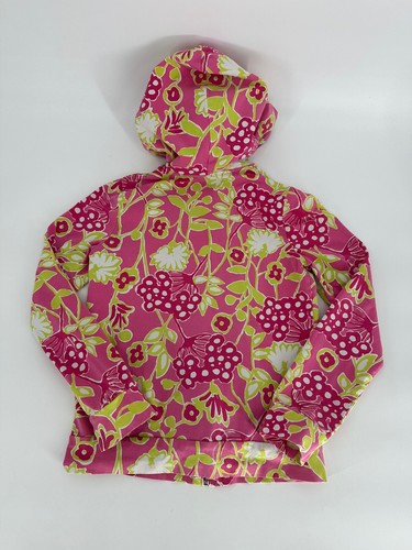 LILLY PULITZER Girls Petula Hotty Pink Zip Up Hooded Jacket Size 14 Green Pink - Picture 3 of 7