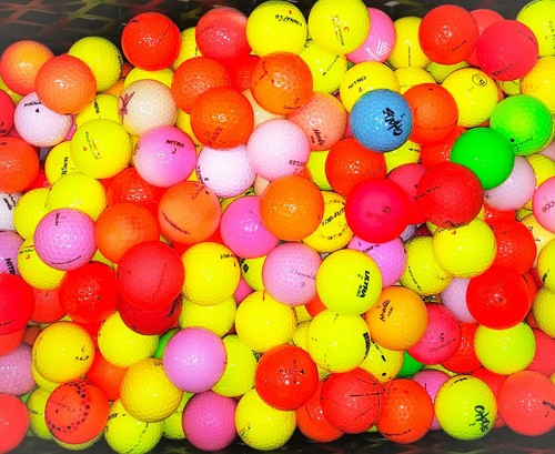 36 Easy To See Assorted Color Used Golf Balls FREE SHIPPING 3A