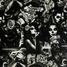 Hydrographic Film Day of the Dead GS Hydrographic Water Transfer Film Hydro Dip