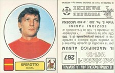 SPEROTTO, ROME * STICKER FIGURE N.267-PANINI COLLECTION 1977/78-NEW