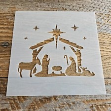 Nativity Stencil Reusable Cookie Decorating Craft Painting Windows Signs Mylar