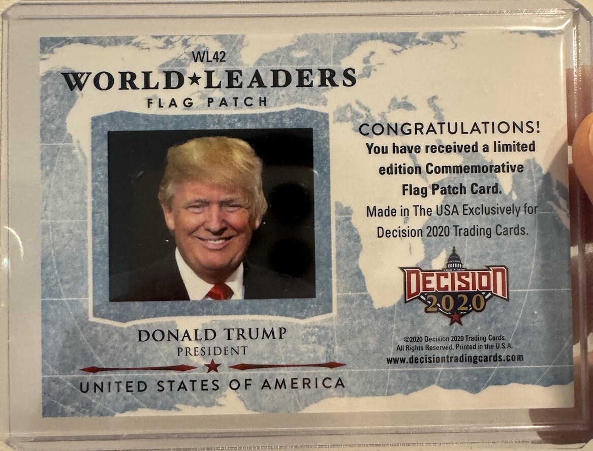 DONALD TRUMP 2020 DECISION TRADING CARDS WORLD LEADERS