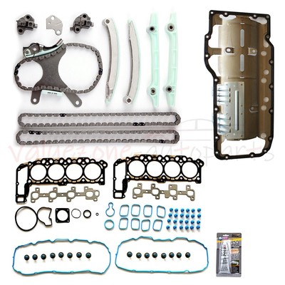 Head Gasket Set Timing Chain Kit Oil Pan Gasket For Dodge Dakota Durango 99-2003