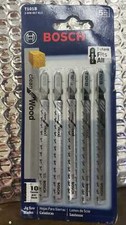 Genuine Bosch T101B 5-Piece 10 TPI Clean for Wood T-Shank Jig Saw Bladess