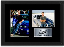 Paul Walker Brian O'Conner signiertes Foto Display Halterung A4 gerahmtes Poster Geschenk