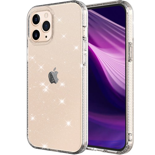 For iPhone 12 Pro Max 12 Mini 13 Bling Glitter Shockproof TPU Clear Case Cover - Photo 9 sur 44