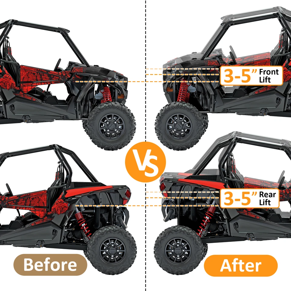 Kit de elevación completa delantera y trasera WEISEN 3"-5" para Polaris RZR XP 1000/4 1000 2014-2023 Foto 2 de 4