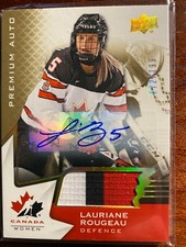 LAURIANE ROUGEAU..#64  2020 TEAM CANADA WOMEN'S..3 COLORED AUTO PATCH  172/199