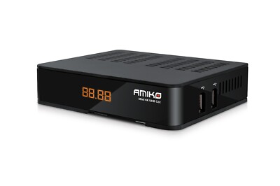 Amiko Mini 4K UHD S2X   Satellitenreceiver mit DVB-S2X, 4K, USB & Conax