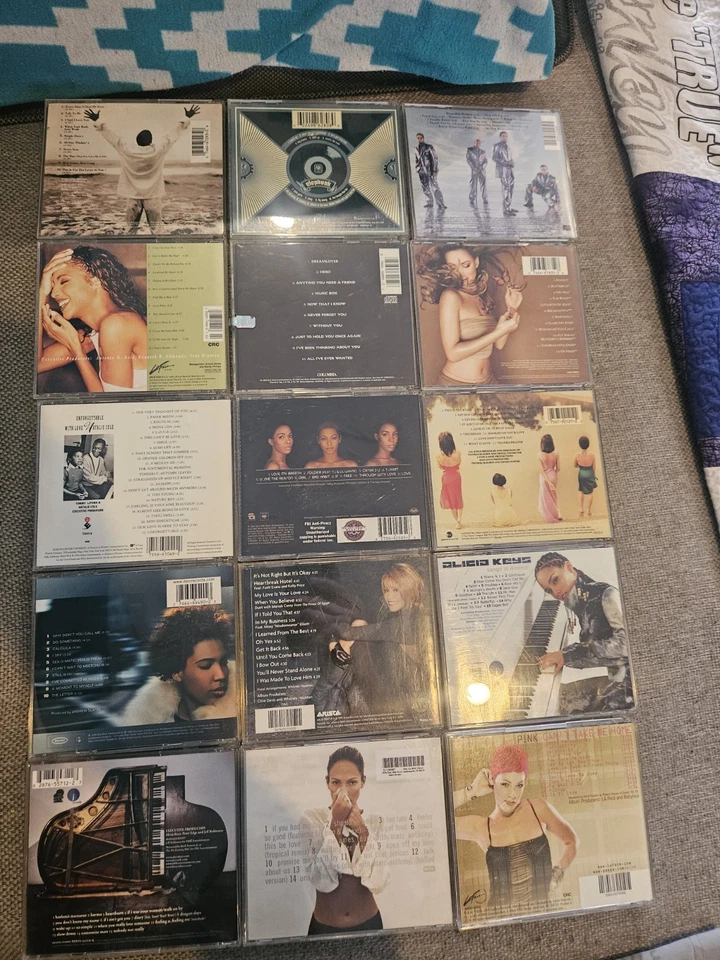 90s R&B + Pop 15 CD Lot Mariah Whitney Babyface Pink Alicia Keys Destiny's Child Foto 3 de 3