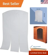 Medium Dog House Replacement Door Flap - Weatherproof Clear Vinyl 12.6 x 16.9