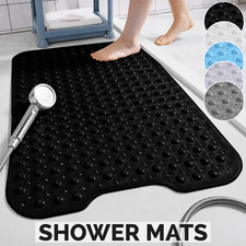 Extra Large Shower Mats Non Slip Bath Tub Mat Anti-Mold Rubber Strong Suction