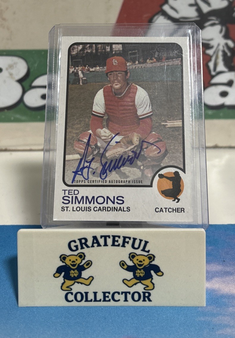 2022 Topps Heritage - Real One Autographs Ted Simmons St. Louis Cardinals 