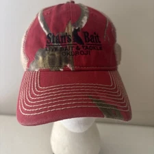 Stan’s Bait Hat Baseball Cap Adjustable Live Bait & Tackle Okoboji Realtree