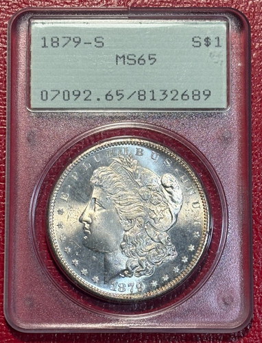 LOOKS PROOF-LIKE PCGS MS65 1879 S MORGAN SILVER DOLLAR-OGH- RATTLER-FEB102