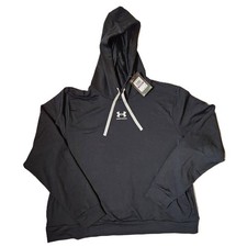 Under Armour Terry Hoodie   Women  s XXL, Lightweight Pullover Black
