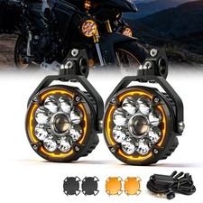 Motorcycle Laser Driving Fog Spot Light Auxiliary Lamp Whiteamber 300w 60000lm
