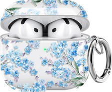 For Airpods 4 Case, Clear Airpod 4Th Generation Case Protective Soft Cute Flower