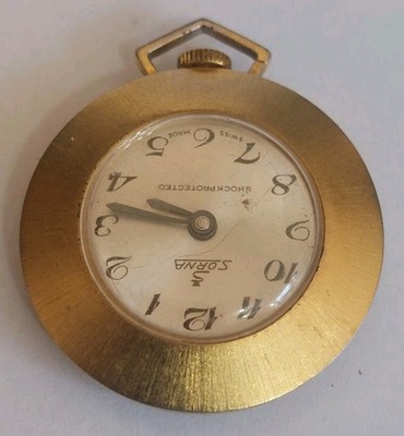 Beautiful Vintage Sorna Ladies Mechanical Pendant Watch For Repairs 