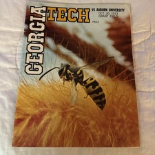 Vintage 1973 Auburn Tigers Football Program @ Georgia Tech Yellow Jackets