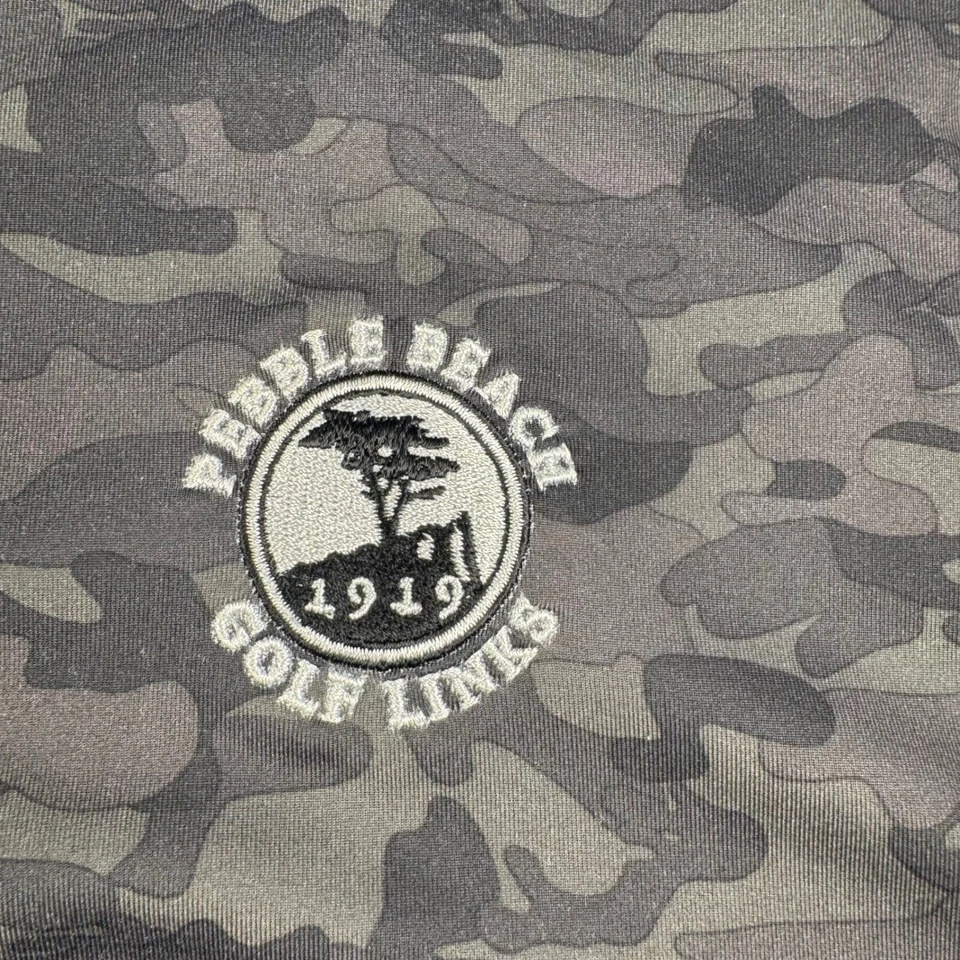 Pullover recto con eslabones de golf de playa de guijarros camuflaje 1/4 cremallera para hombre talla L Foto 4 de 4