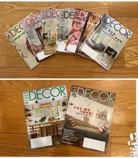 ELLE DECOR Magazine - November 2024 - November 2025 - Lot of 9 - Like New