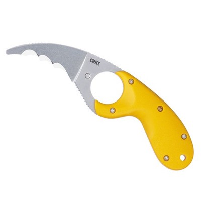 CRKT Bear Claw mit VEFF-Serrations, AUS-8-Klingenstahl, GRN-Nylon-Griff in gelb