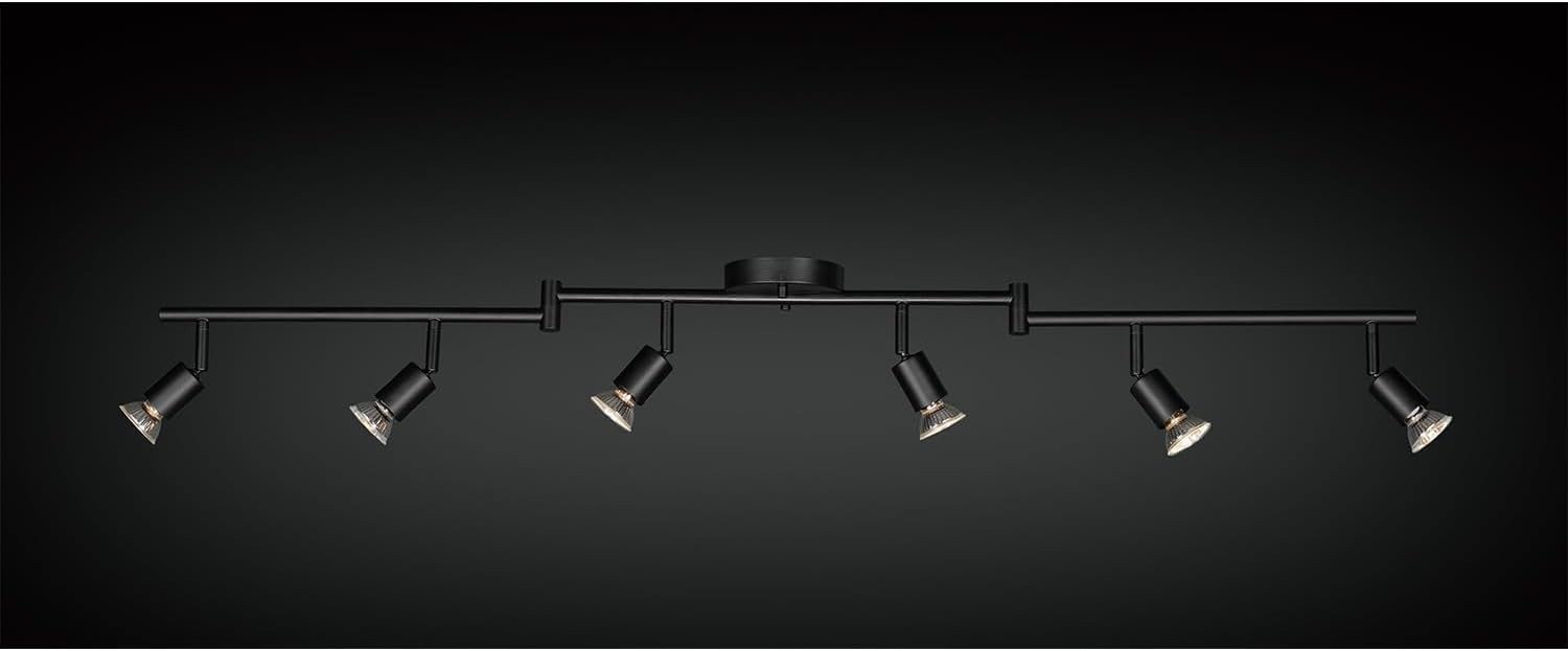 Customizable 6-Light Track Lighting Kit - Foldable Design, Ideal for Indoor Use