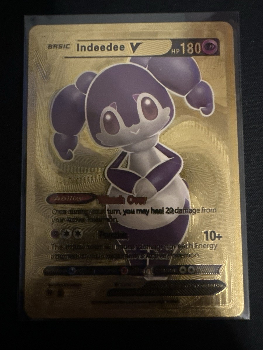ユニコール ポケモンカード 180HP Indeedee V Gold Foil Pokemon Card Fan Art Display Card HP180 | eBay
