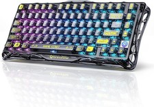 GravaStar Mercury K1 Lite 75 Gaming Keyboard, 2.4GHz/BT/Wired Tri-Mode Wireless