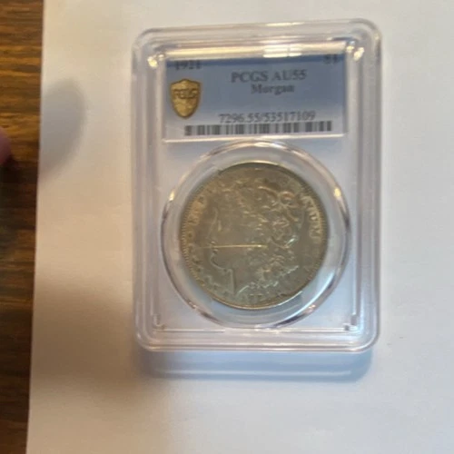 PCGS AU55 1921 Morgan Silver Dollar $1 Certified Business Strike