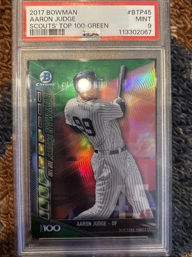 2017 Bowman Chrome Scouts Top 100 Aaron Judge #BTP-45 (RC) PSA 9 Green /99