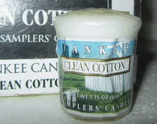 LOT OF 6 Yankee Candle Retired "CLEAN COTTON" Fresh ~ Sampler Votives ~ RARE