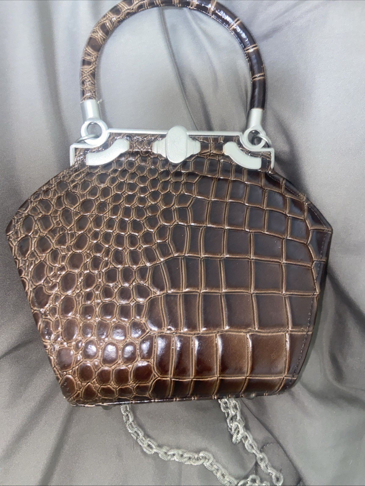 Inge Christopher Rare Alligator Inspired Mini Pur… - image 3