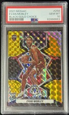 Evan Mobley RC /8 PSA 10 Black Gold Choice Mosaic Prizm 2021 Rookie 🏀