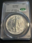1987 American Silver Eagle - CAC MS67 - 1 Oz .999 Silver
