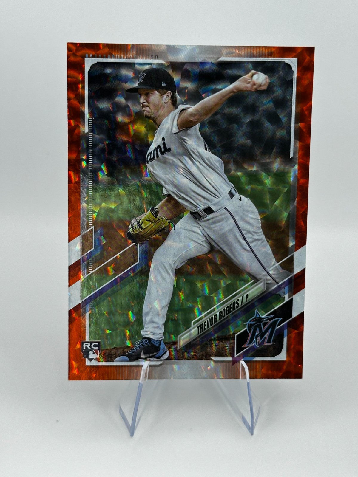 2021 Topps Series 2 Trevor Rogers #563 RC Orange Foil /299 Miami Marlins