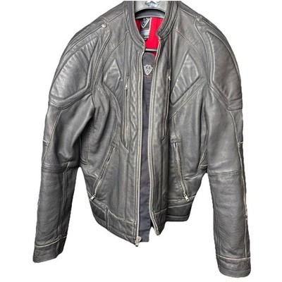 Arlen Ness Bike-Wear 100% Leather Motorcycle Heavy Jacket Black Size XXL Genuine