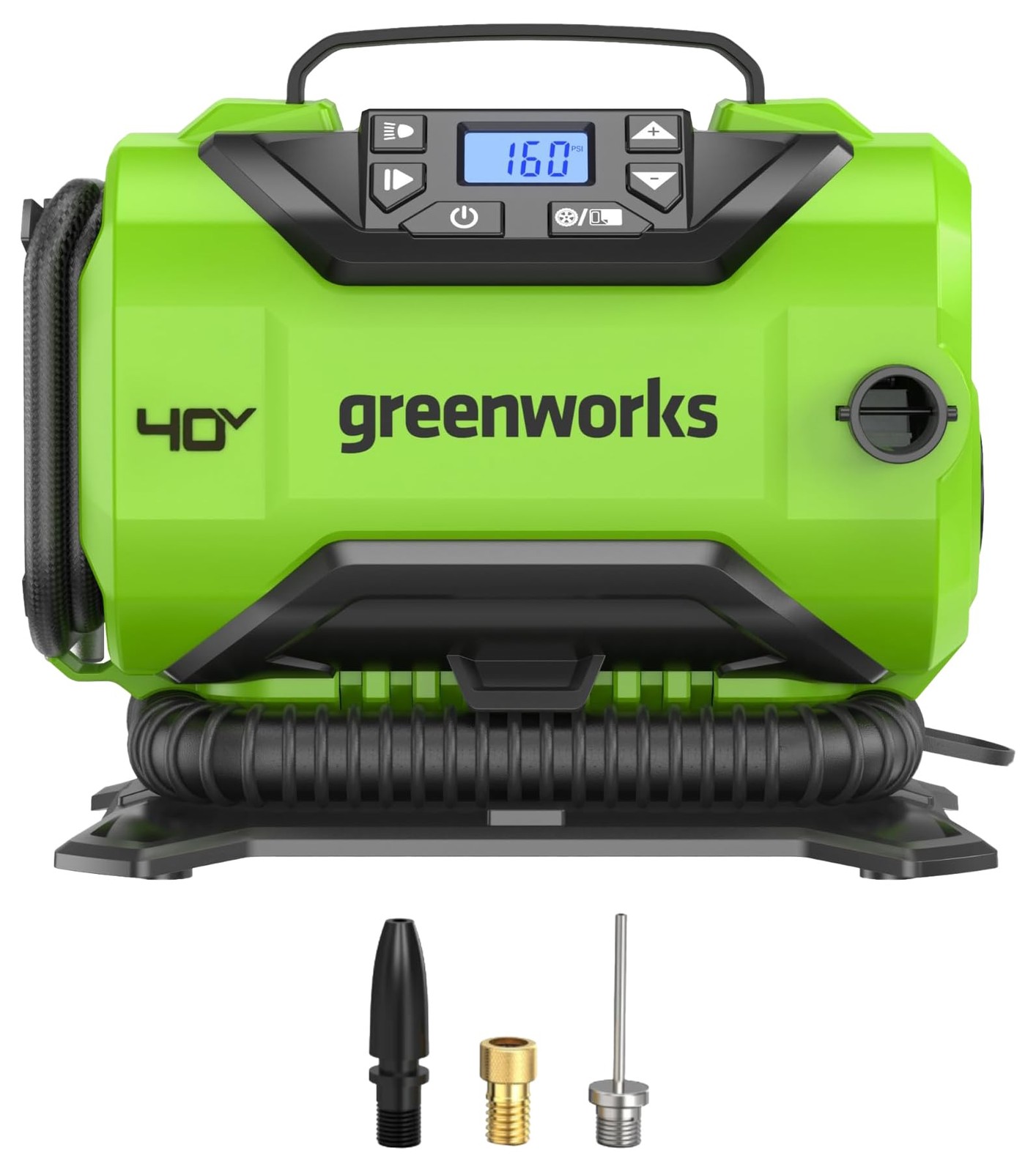 Greenworks 40V Cordless Tire Inflator, 160 PSI Portable Air 